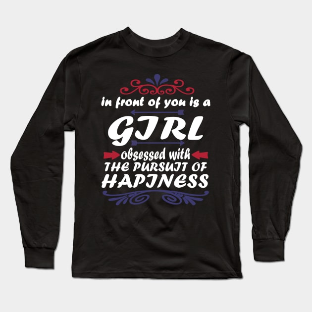 America USA 4.july pursuit of Hapiness Freedom Long Sleeve T-Shirt by FindYourFavouriteDesign